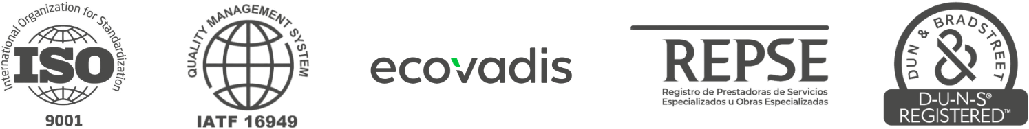 DeFabrieck Global Accreditations: ISO 9001, IATF 16949, EcoVadis, REPSE, Dun & Bradstreet